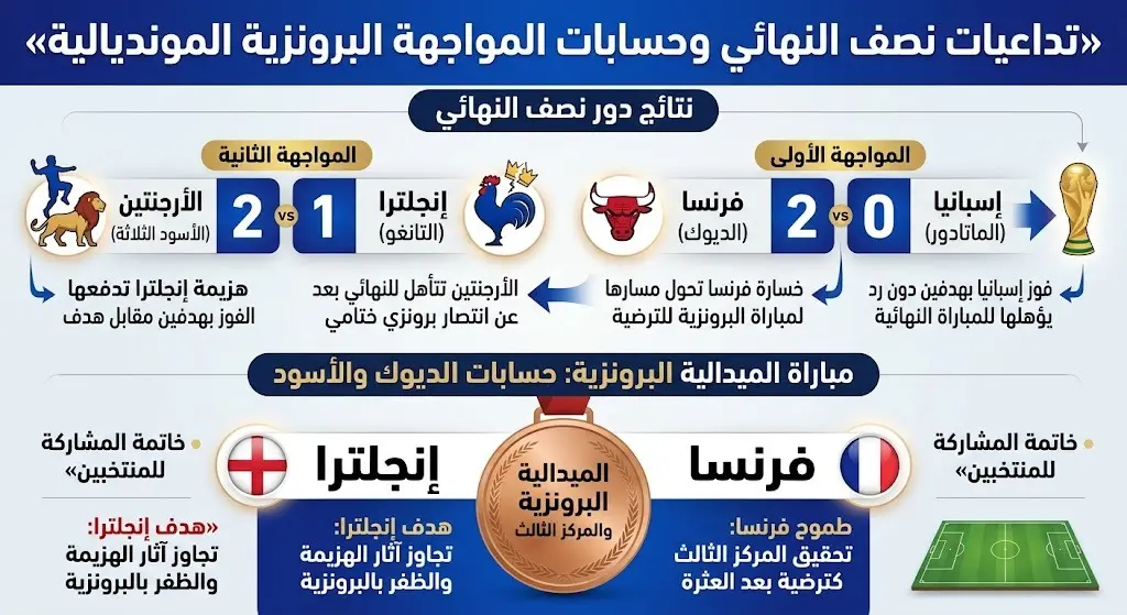 تداعيات نصف النهائي وحسابات المواجهة المونديالية