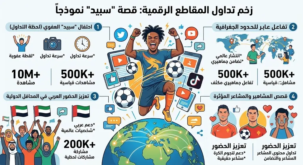 تداول المقاطع عبر المنصات الرقمية