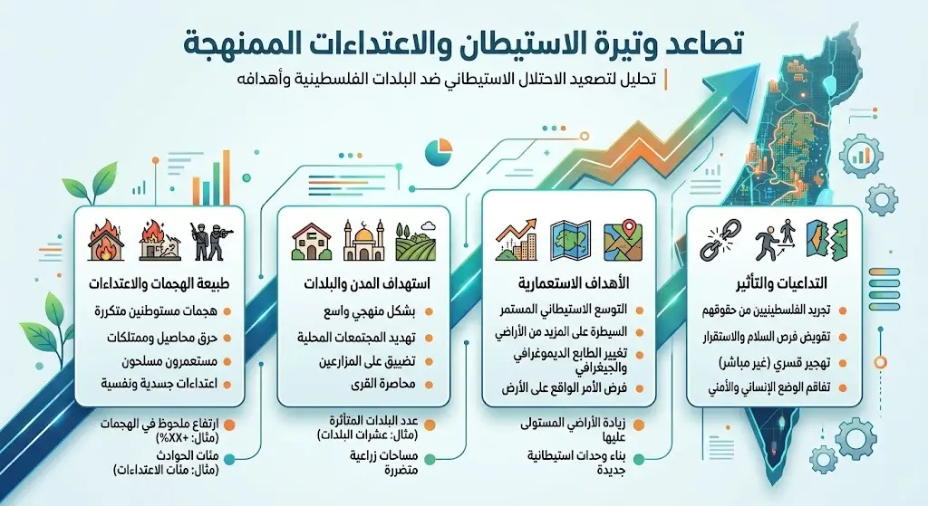 تصاعد وتيرة الاستيطان والاعتداءات