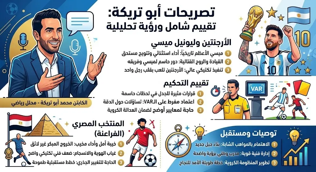 تصريحات أبو تريكة وتقييم الأداء