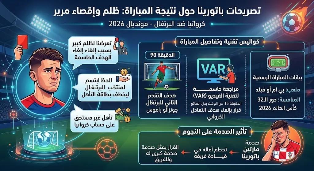تصريحات باتورينا حول نتيجة المباراة