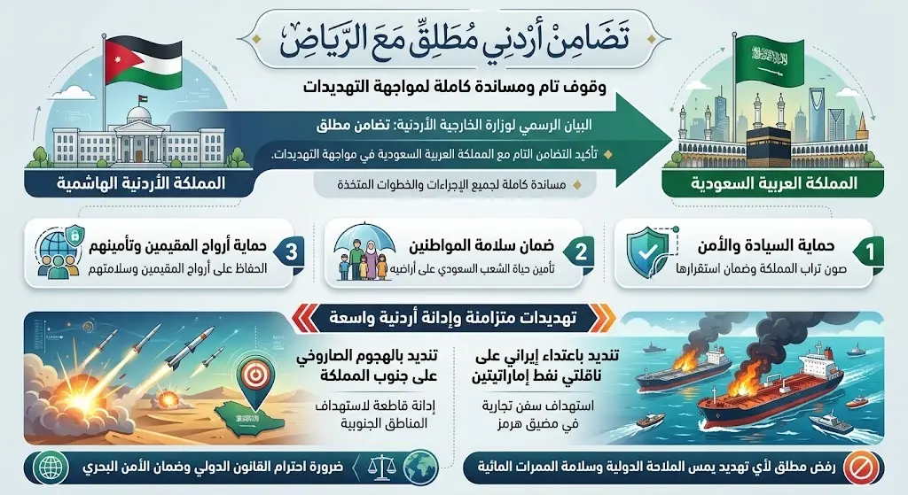 تضامن أردني مطلق مع الرياض