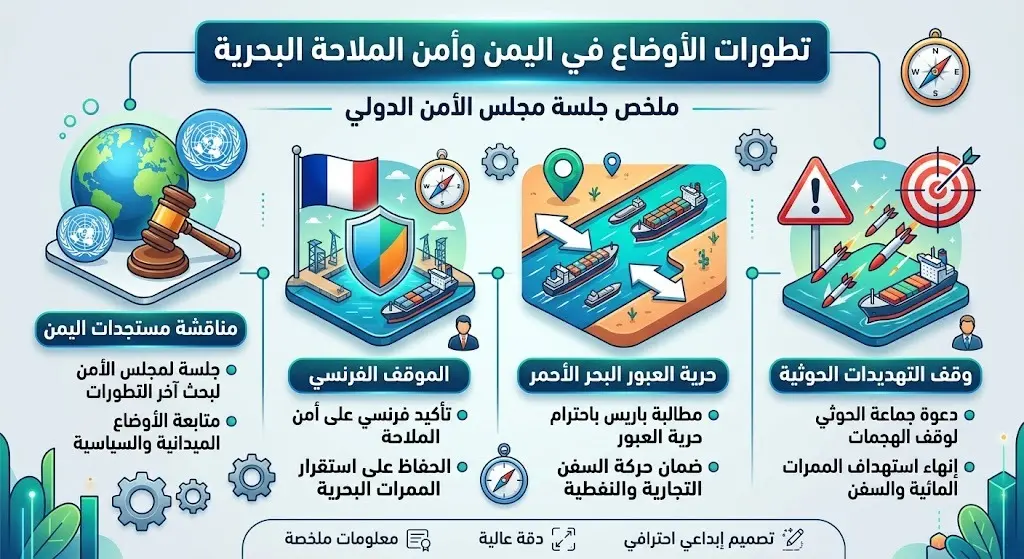 تطورات الأوضاع في اليمن والموقف من الملاحة