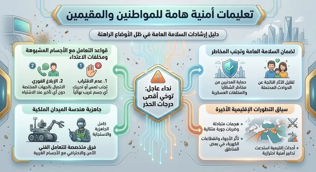 تعليمات السلامة للمواطنين والمقيمين