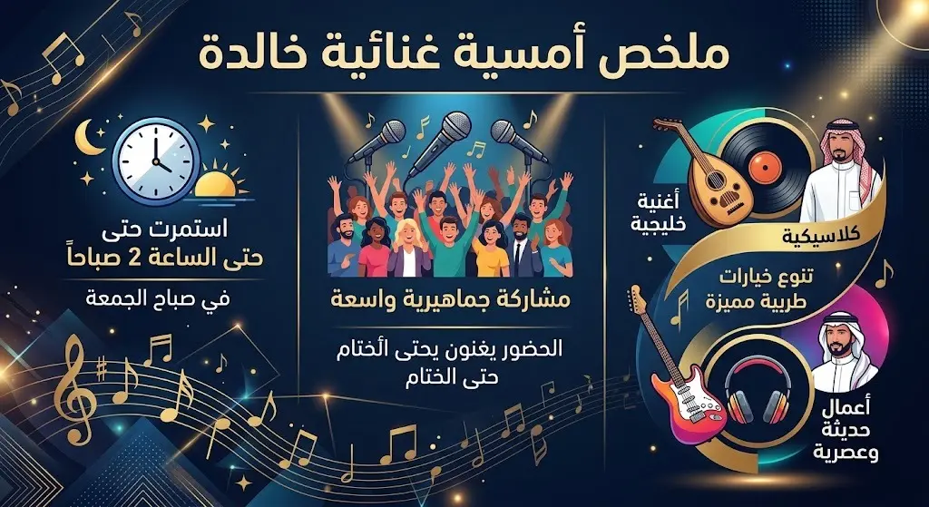 تفاصيل الأمسية الغنائية