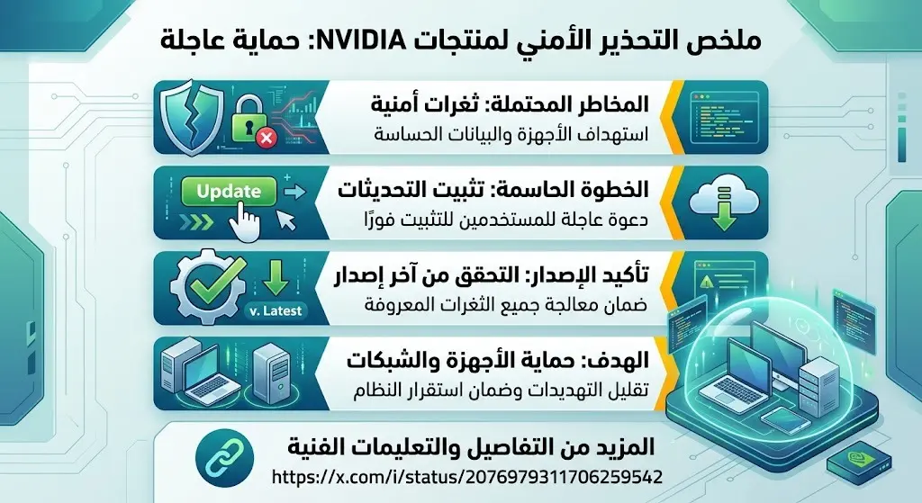 تفاصيل التحذير الأمني لمعالجة ثغرات «NVIDIA»