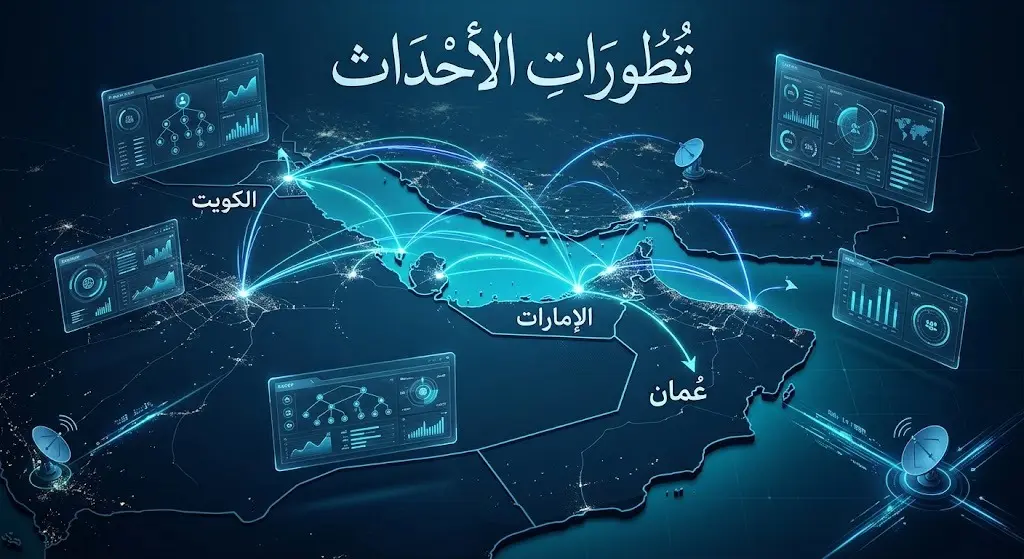 إنفوجرافيك يوضح مواقع الأحداث في عُمان والإمارات والكويت والتحركات الدبلوماسية المستمرة