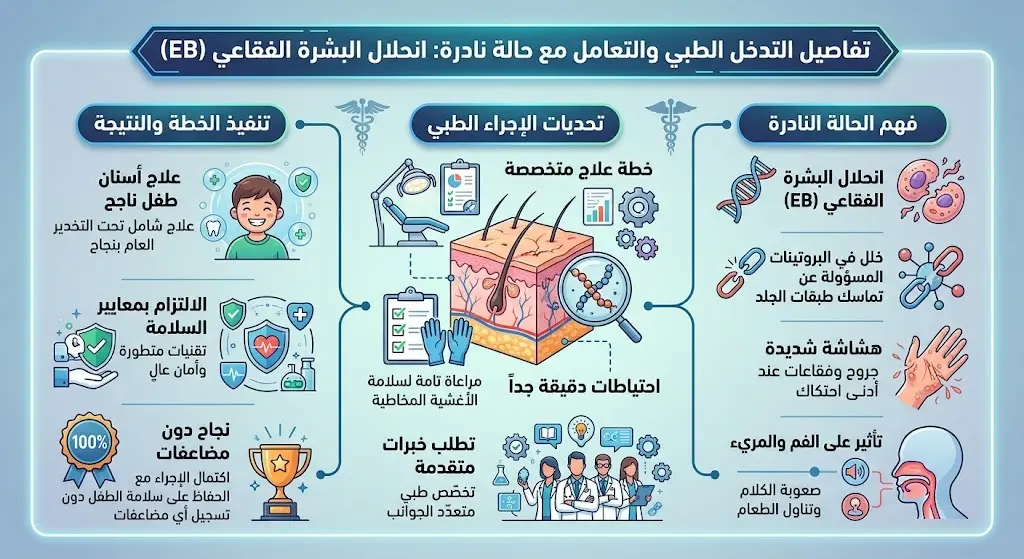 تفاصيل التدخل الطبي والتعامل مع الحالة النادرة