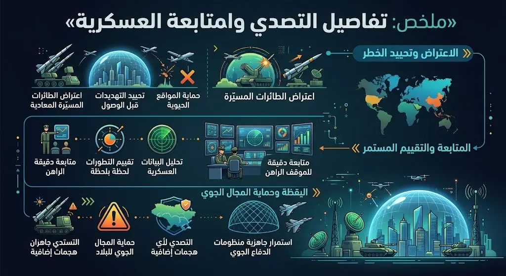 تفاصيل التصدي والمتابعة العسكرية
