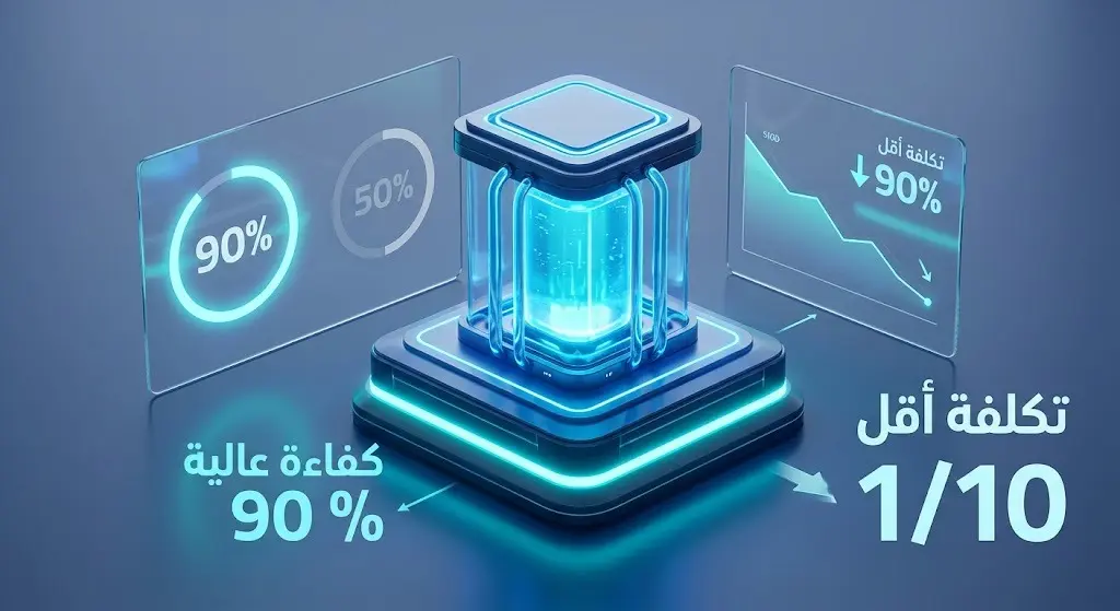 إنفوجرافيك يوضح تفاصيل الجولة الاستثمارية والمقارنة بين كفاءة استغلال وحدات المعالجة لشركة ثينك التي تتجاوز 90% وتخفيض التكلفة لأقل من العُشر مقارنة بالمتوسط العالمي.