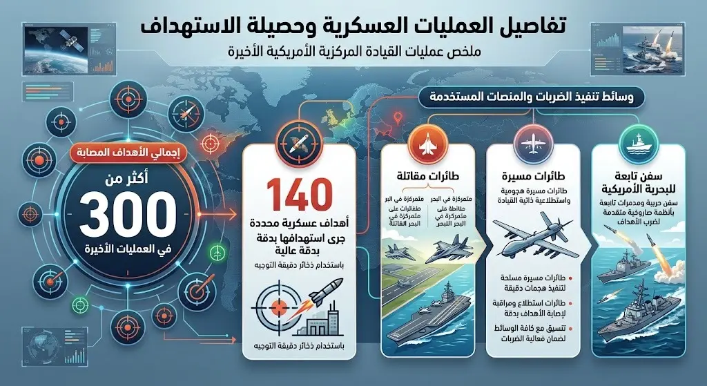 تفاصيل العمليات العسكرية وحصيلة الاستهداف