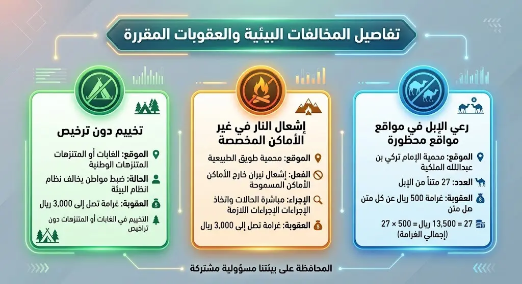 تفاصيل المخالفات البيئية والعقوبات المقررة