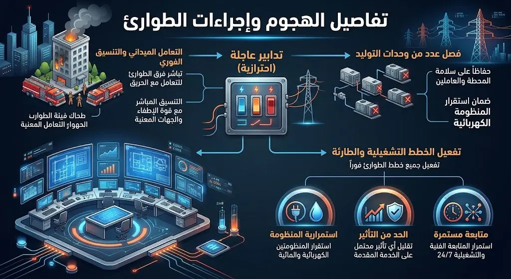 تفاصيل الهجوم وإجراءات الطوارئ