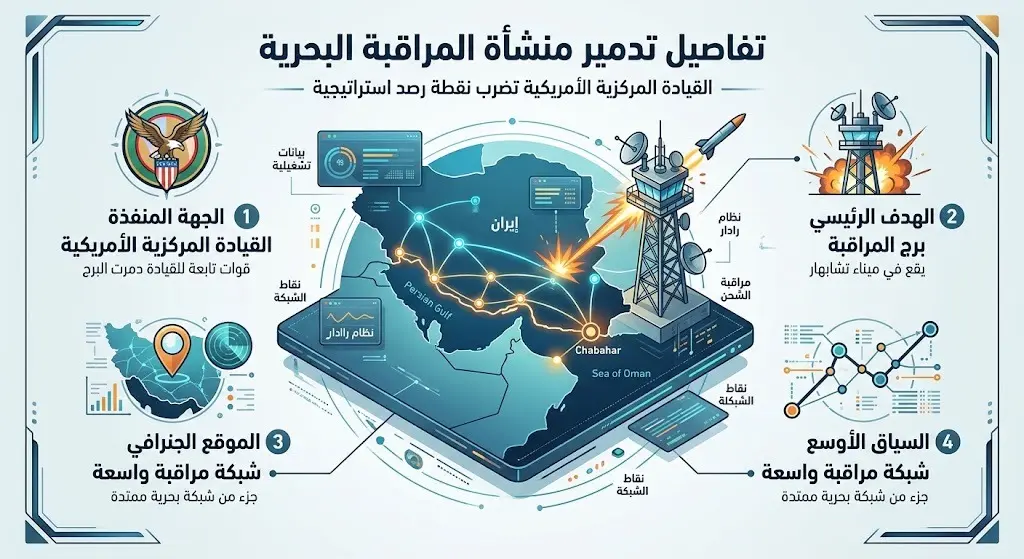 تفاصيل تدمير منشأة المراقبة البحرية