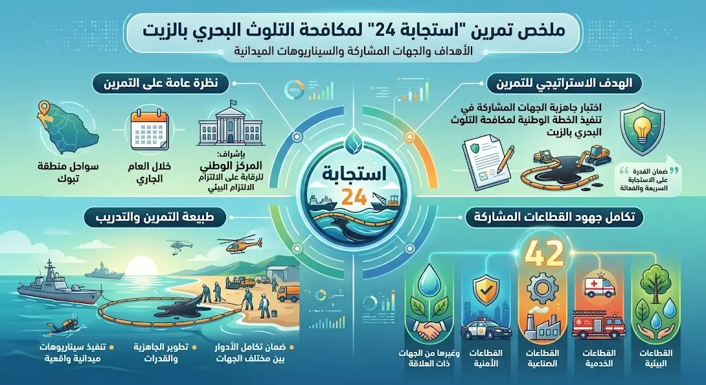 تفاصيل تمرين "استجابة 24" والجهات المشاركة