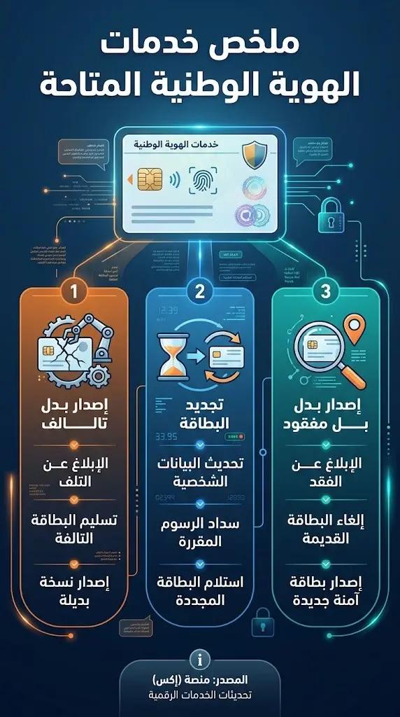 تفاصيل خدمات الأحوال المدنية المتاحة