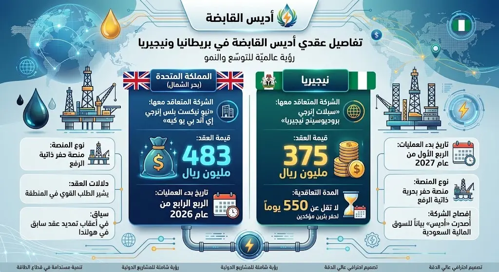 تفاصيل عقدي أديس القابضة في بريطانيا ونيجيريا