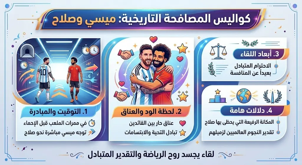 تفاصيل مصافحة ميسي وصلاح