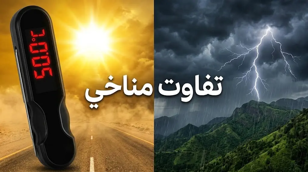 تفاوت مناخي شديد يضرب المملكة بين موجة حارة قاسية بالشرقية وأمطار رعدية في الجنوب