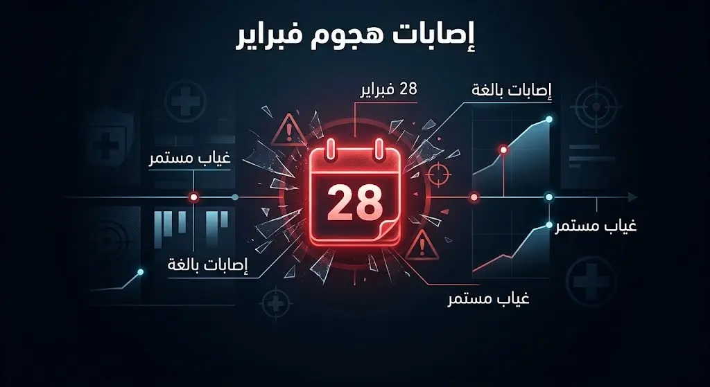 إنفوجرافيك يسلط الضوء على هجوم 28 فبراير وتقارير الإصابات البالغة التي تعرض لها المرشد الإيراني.