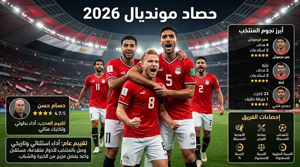 تقرير اتحاد الكرة عن مونديال 2026: مصر تتقدم للمركز الـ15 وخروجنا أمام الأرجنتين «بفعل فاعل»