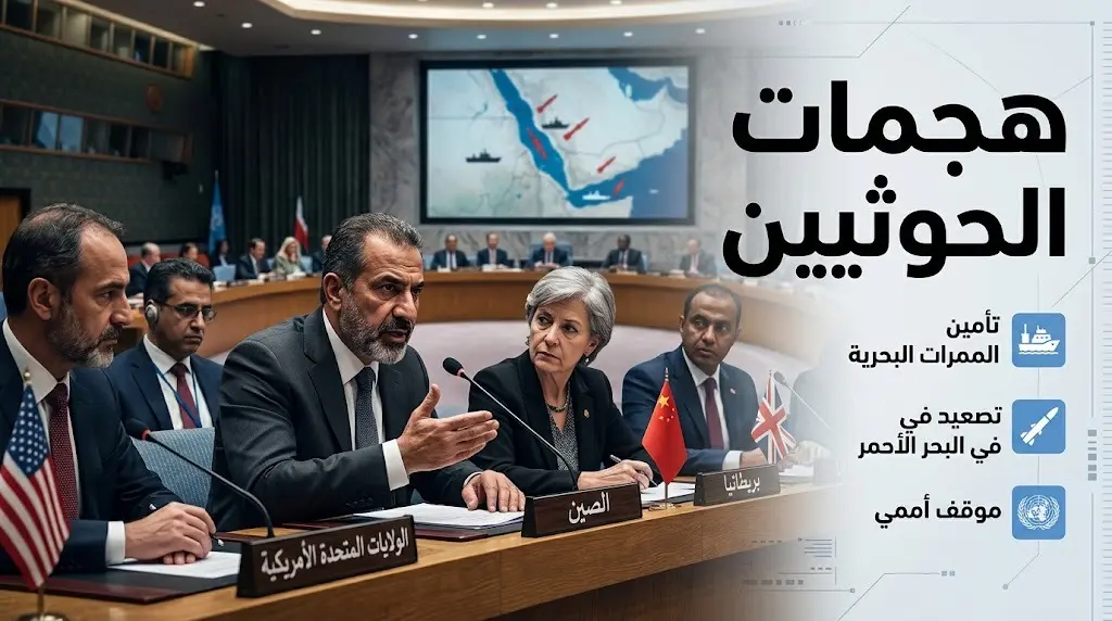 تمديد أممي لتقارير هجمات البحر الأحمر حتى 2027 وإدانات دولية للتهديدات الحوثية