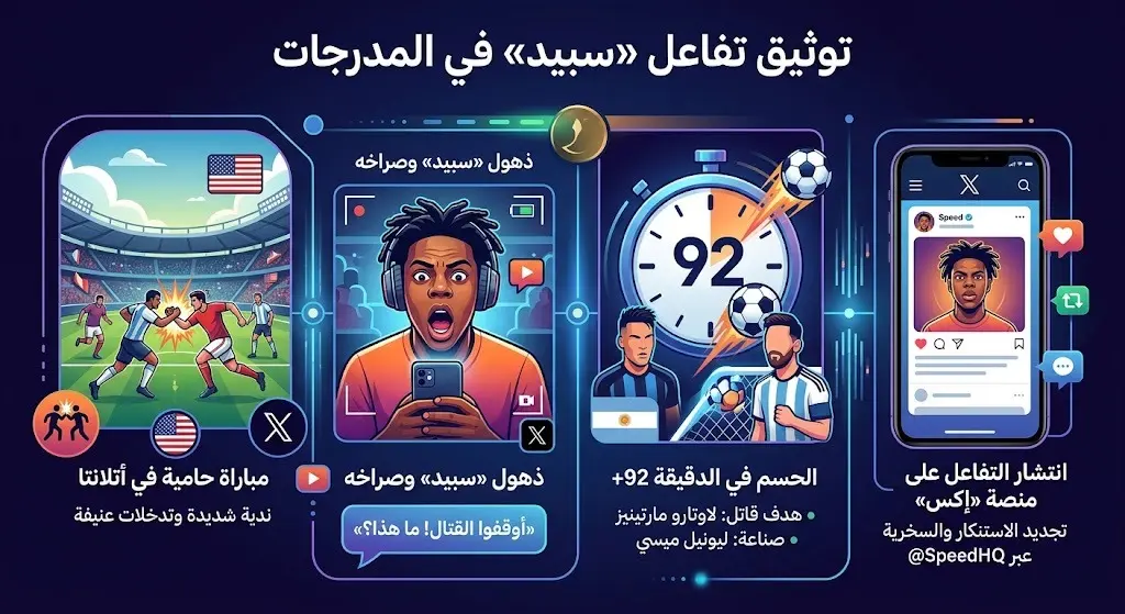 توثيق تفاعل سبيد في المدرجات