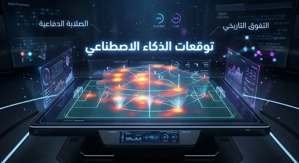 تصميم مستقبلي يدمج بين كرة القدم وتقنيات الذكاء الاصطناعي المتقدمة لتحليل مباراة مصر وأستراليا