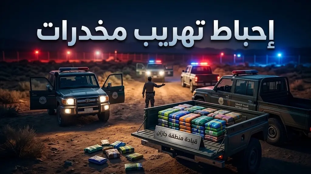 حرس الحدود يحبط تهريب 23 كيلوجراما من الحشيش المخدر في قطاع العارضة بجازان
