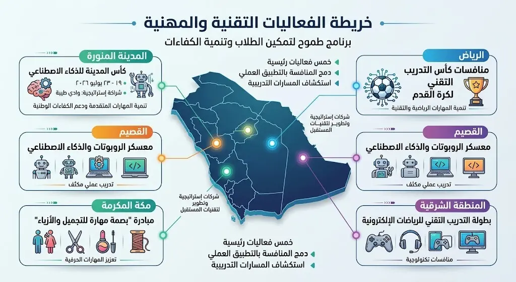 خريطة الفعاليات التقنية والمهنية