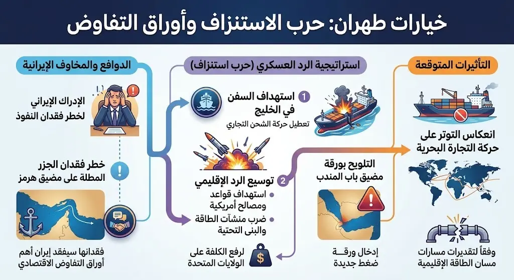 خيارات طهران: حرب الاستنزاف وأوراق التفاوض