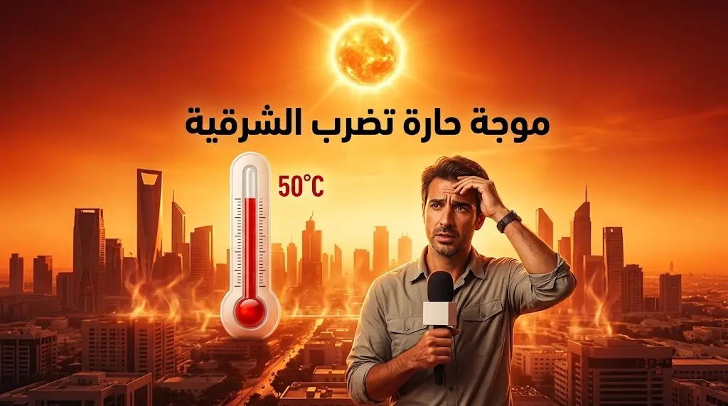 درجات الحرارة تلامس 50 مئوية.. الأرصاد تنبه من موجة حارة تضرب مدن المنطقة الشرقية اليوم