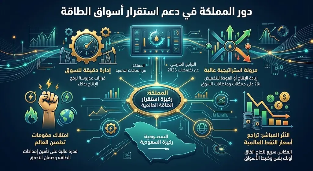 دور المملكة في دعم استقرار أسواق الطاقة