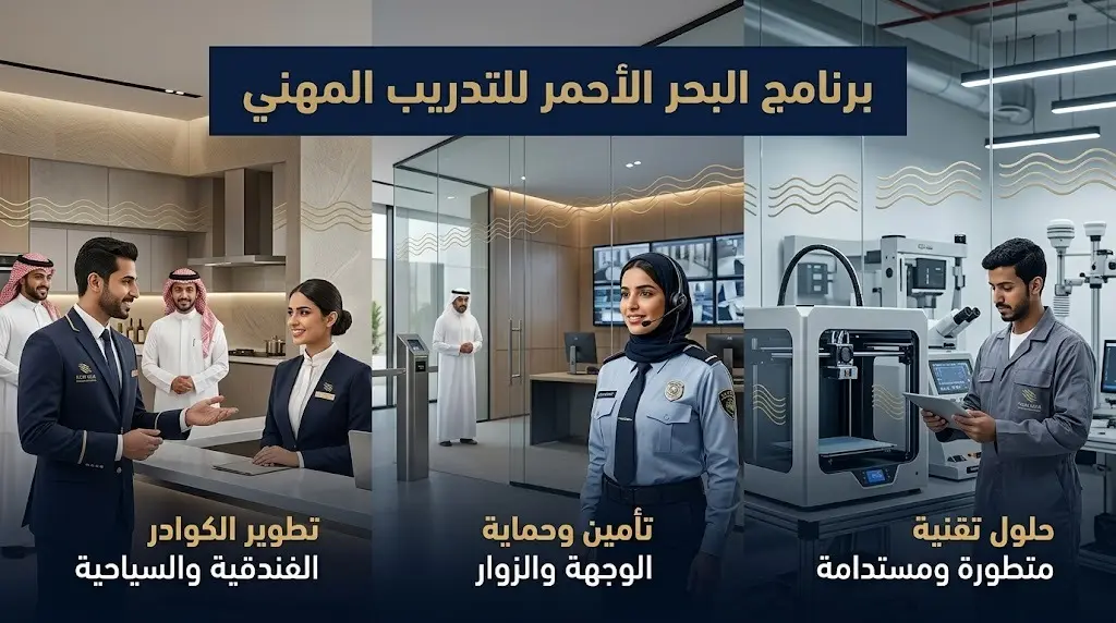 رابط التسجيل في برنامج البحر الأحمر للتدريب المهني لحملة الثانوية بمكافآت تصل إلى 2000 ريال