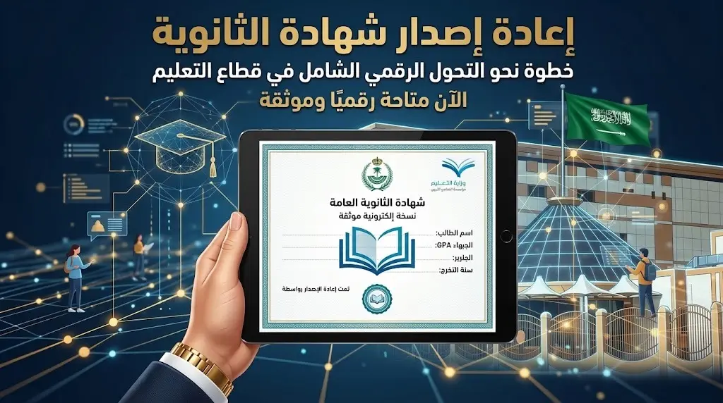 رابط وشروط إعادة إصدار شهادة الثانوية العامة 1448هـ عبر إدارة تعليم الطائف