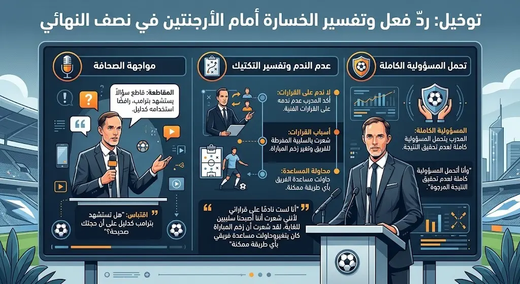 رد توخيل وتفاصيل الخسارة أمام الأرجنتين
