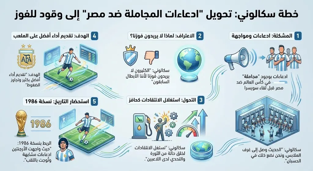 رد سكالوني على ادعاءات المجاملة ضد مصر