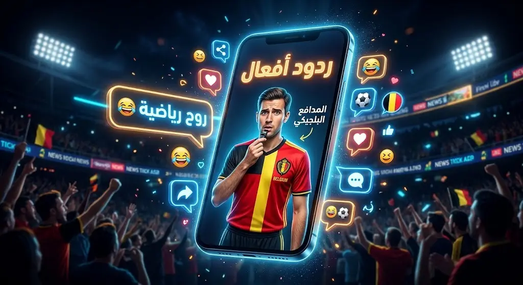 تصميم تعبيري يبرز تفاعل الجماهير عبر منصات التواصل الاجتماعي مع لقطة الحكم أوليفر