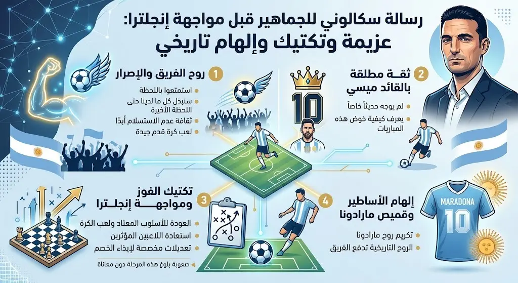 رسالة سكالوني للجماهير قبل مواجهة إنجلترا