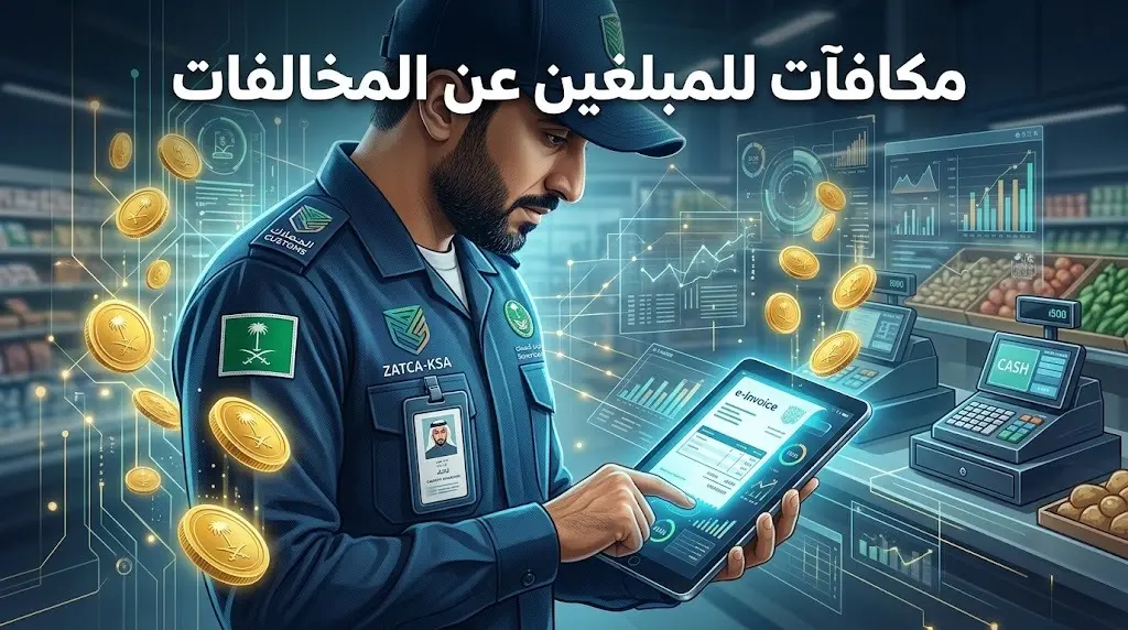 زاتكا ترصد مخالفات الفواتير الإلكترونية في الأسواق وتعلن عن مكافآت مالية تصل إلى مليون ريال للمبلغين