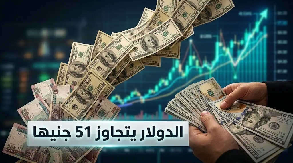 سعر الدولار في مصر يتجاوز 51 جنيهاً وسط تسارع وتيرة تخارج الأموال الساخنة