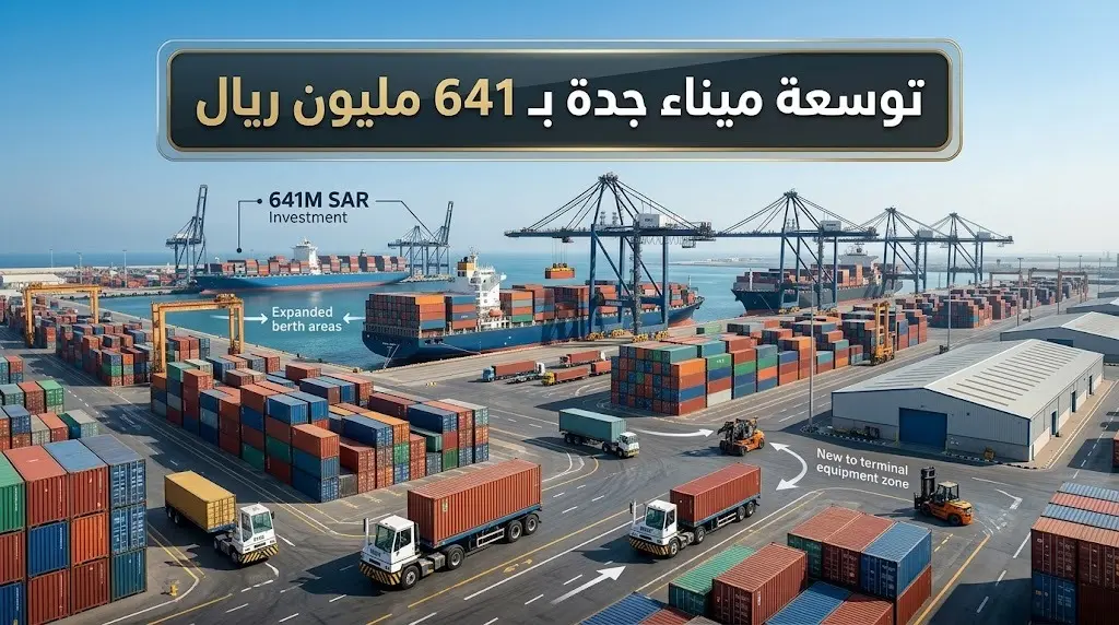ضخ 641 مليون ريال لتوسعة ميناء جدة الإسلامي واحتواء اضطرابات الملاحة الإقليمية