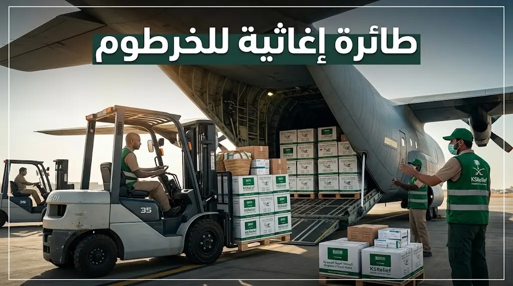 طائرة إغاثية سعودية تصل الخرطوم اليوم محملة بعشرة أطنان من المساعدات الغذائية والطبية لدعم الشعب السوداني