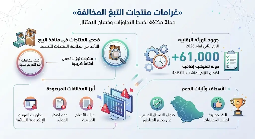 غرامات منتجات التبغ المخالفة