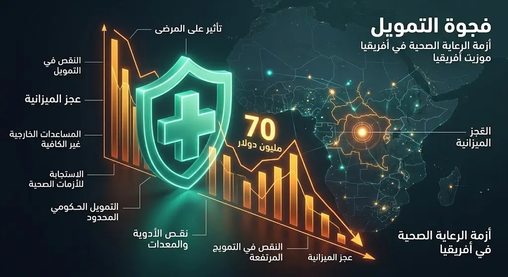 تصميم بصري يبرز فجوة التمويل الطبية البالغة 70 مليون دولار لدعم الرعاية الصحية
