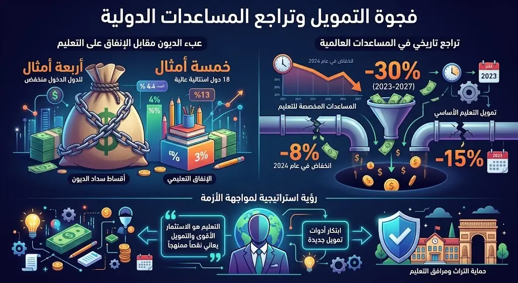 فجوة التمويل وتراجع المساعدات الدولية