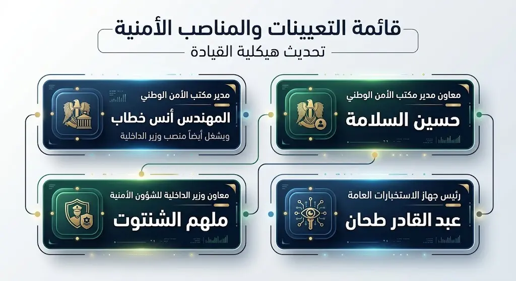 قائمة التعيينات والمناصب الأمنية