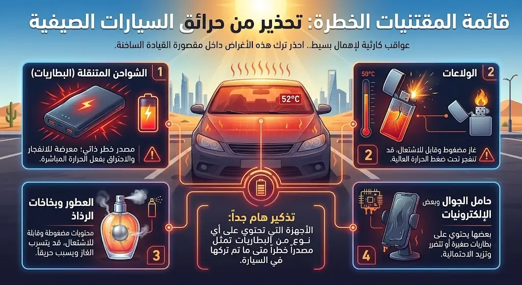 قائمة المقتنيات الخطرة وتفاصيل التحذير