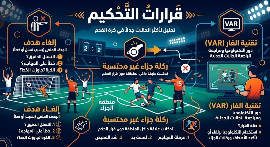 قرارات طاقم التحكيم المثيرة للجدل