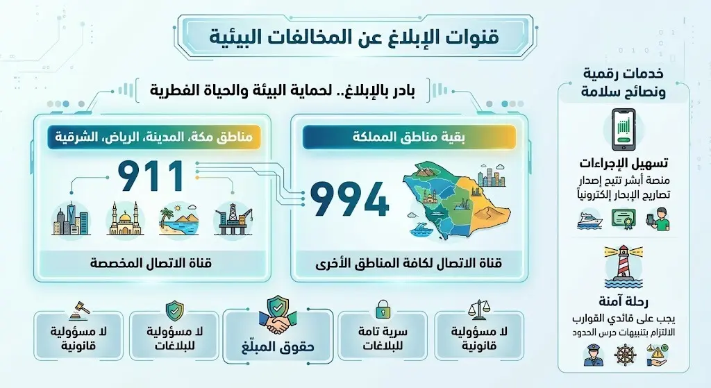 قنوات الإبلاغ عن المخالفات البيئية